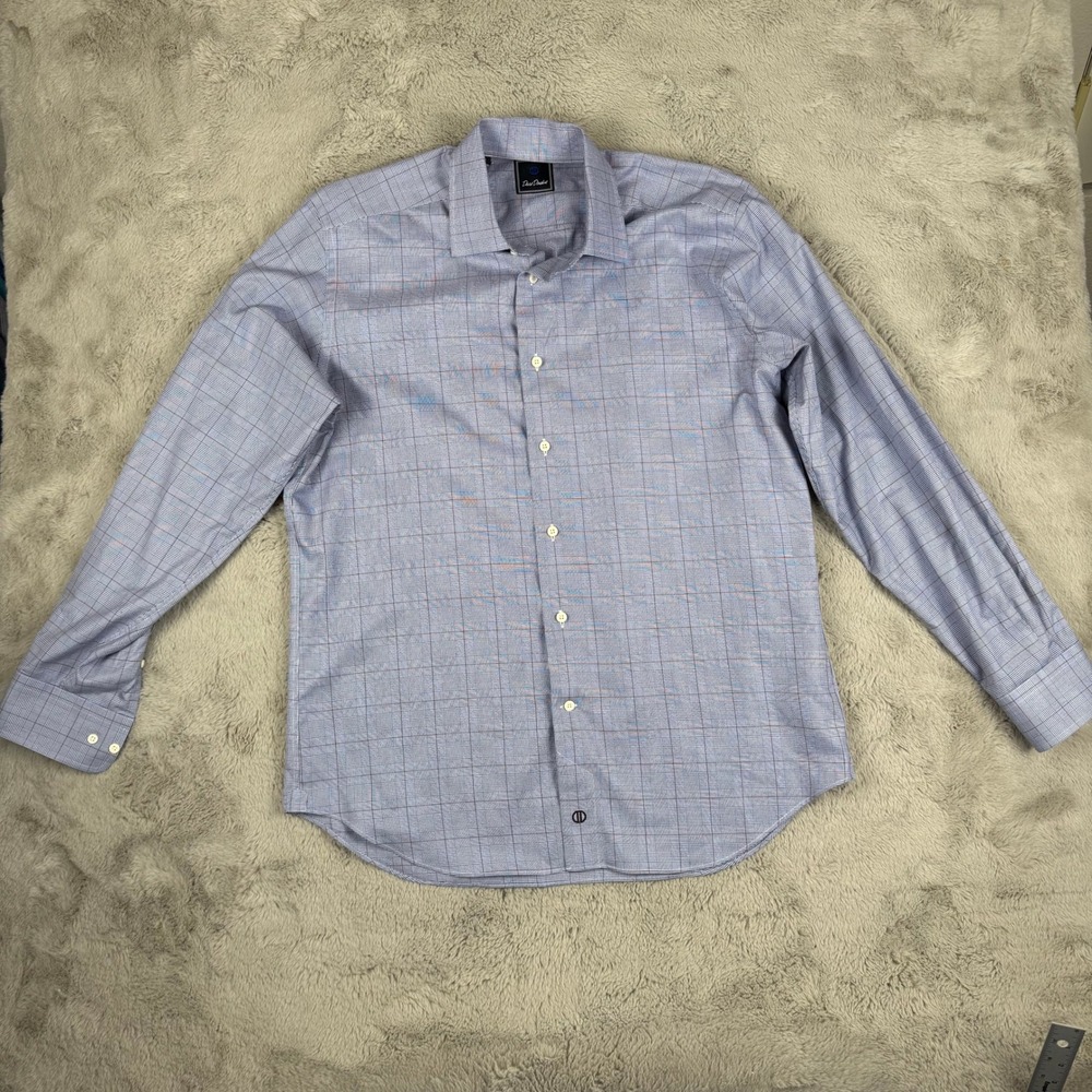 David Donahue Dress Shirt Plaid Checkered Button Down Long‎ Sleeve 15 1/2 Career